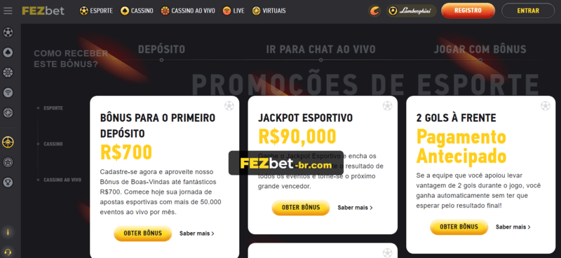 Bonus no cadastro bet